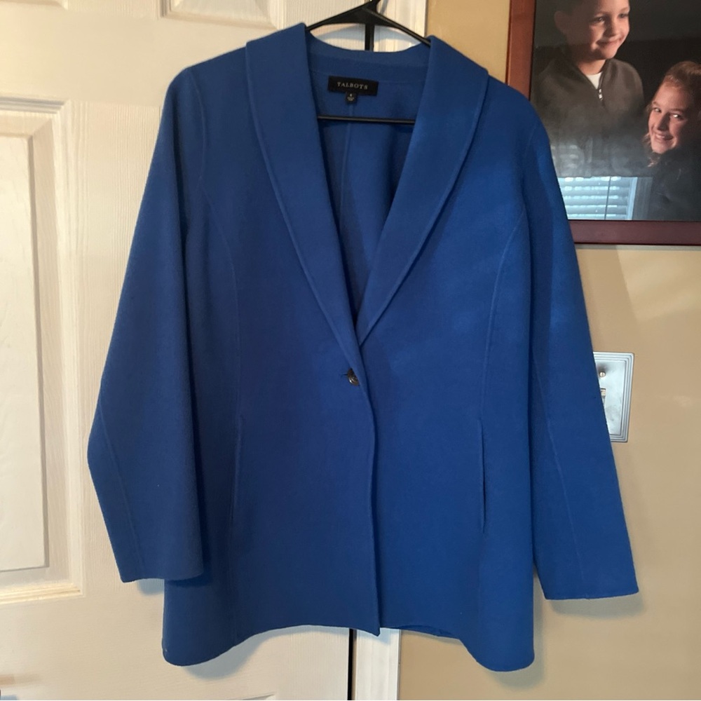 Talbots Royal Blue wool Blazer size 6 pockets